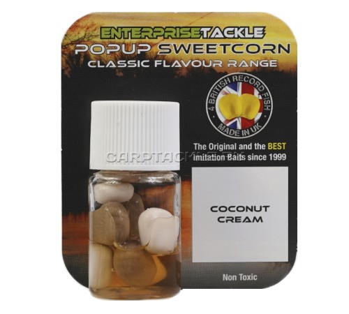 Искусственная плавающая насадка Enterprise Tackle Pop Up COCONUT CREAM-WHITE/BEIGE corn